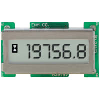 ENM Company Panel Meter, Hour, Elec, LCD, Range 0-99999.9hrs., 6 Dig, 5mm DigH, Dim 1.3"Lx0.73"H