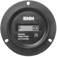 ENM Company HOUR METER, VIBRATION ACTIVATED, WATERPROOF, 3 HOLE ROUND, 8 YR BATTERY