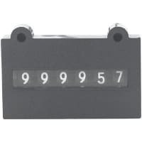 ENM Company Panel Meter, Counter, Elec, Digital, 6 Dig, Dim 1.81"Wx1.81"Hx1.1"D, Vol-Sup 6VDC