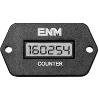 ENM Company Counter; 6 digit LCD; 100% sealed; rect w/holes; 4.5-6VDC/VAC; Non-Reset