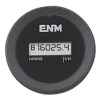 ENM Company Hour Meter; Round Case; 6-Digit; Self-Powered; 115-275 VAC/VDC; 50/60 Hz; IP67