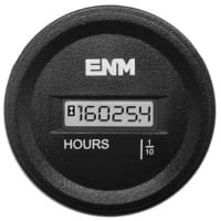 ENM Company Hour Meter Round Case, 2-250 VAC/VDC