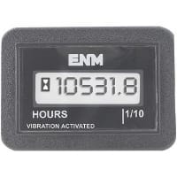 ENM Company Panel Meter, Hour, E-mech, Digital, Range 0-99999.9hrs., Cut-Out 0.94x1.43", 6 Dig