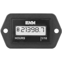 ENM Company Panel Meter, Hour, E-mech, Digital, Range 0-99999.9hrs., Cut-Out 1.23x1.75"