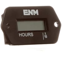 ENM Company Hour Meter, Rect. w/ Holes, 6-Digit, Non-Volatile Memory, 115-275VAC/VDC, 50/60Hz