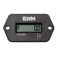 ENM Company Hour Meter, Rectangular, W/Holes, 6-Digit, 115-275VDC/AC, 50-60Hz, Reset