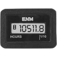 ENM Company Panel Meter, Hour, Elec, LCD, Range 0-99999.9hrs., 6 Dig, 5.5mm DigH, Accy +/-0.01%