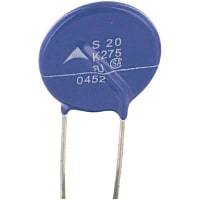 EPCOS Varistor, 275 Vrms @ +85 C, 350 VDC @ +85 C, 8000 A (Max.) @ +85 C, Leaded