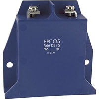 EPCOS Varistor, 275 Vrms/350 VDC, 710 V, 70000 A @ 8/20 us, Metal Oxide, Screw