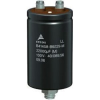 EPCOS Epcos 0.1F 63V dc ALUM Electrolytic Cap, B41458 Series 12000h 76.9(Dia.)x143.2mm