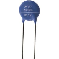 EPCOS Varistor, 130 Vrms @ +85 C, 170 VDC @ +85 C, 1200 A (Max.) @ +85 C, Leaded