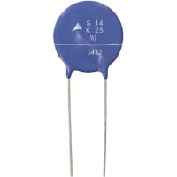 EPCOS Varistor, 25 Vrms @ +85 C, 31 VDC @ +85 C, 1000 A (Max.) @ +85 C, Leaded