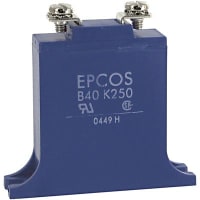 EPCOS Varistor, 250 Vrms/320 VDC, 650 V, 40000 A @ 8/20 us, Metal Oxide, Screw