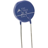 EPCOS Varistor, 1100 Vrms @ +85 C, 1465 VDC @ +85 C, 6500 A (Max.) @ +85 C, Leaded