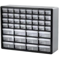 Akro-Mils Cabinet, Storage, High-Density polyethylene, 44-Drawer Cabinet, 20 in.