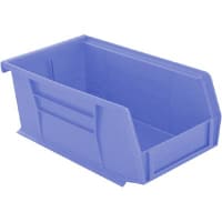 Akro-Mils Storage Bin; Polypropylene; Blue; 7-3/8 in. L X 4-1/8 in. W X 3 in. H