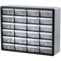 Akro-Mils Cabinet, Strong Plastic, 24-Drawer Cabinet, 20 in., 15-13/16 in., 6-3/8 in.