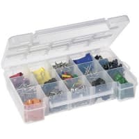 Akro-Mils Storage Case, 2 Fixed Divider, 15, 11 in., 7 in., 2-3/8 in., Plastic