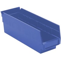 Akro-Mils Storage Bin; Polypropylene; Blue; 11-5/8 in. L X 4-1/8 in. W X 4 in. H