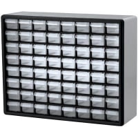 Akro-Mils Cabinet, Storage, High-Density polyethylene, 64-Drawer Cabinet, 20 in.