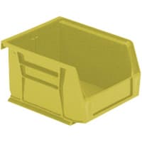 Akro-Mils Storage Bin, Polypropylene, Yellow, 5-3/8 in. L X 4-1/8 in. W X 3 in. H