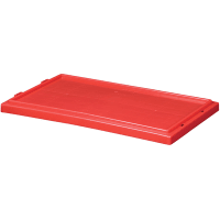 Akro-Mils Tote Lid, Polyethylene, Red, 35180 and 35185 Totes