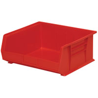 Akro-Mils Storage Bin; Polypropylene; Red; 14-3/4 in. L X 16-1/2 in. W X 7 in. H