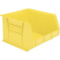 Akro-Mils Storage Bin; Polypropylene; Yellow; 14-3/4 in. L X 16-1/2 in. W X 7 in. H