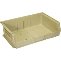 Akro-Mils Storage Bin; Polypropylene; Stone; 10-7/8 in. L X 16-1/2 in. W X 5 in. H