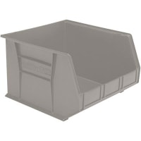 Akro-Mils Storage Bin; Polypropylene; Stone; 18 in. L X 8-1/4 in. W X 9 in. H