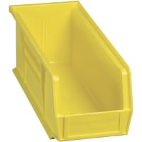 Akro-Mils Storage Bin, Polypropylene, Yellow, 10-7/8 in. L X 4-1/8 in. W X 4 in. H