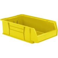 Akro-Mils Storage Bin; Polypropylene; Yellow; 20 in. L X 12-3/8 in. W X 6 in. H