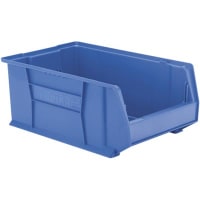 Akro-Mils Storage Bin; Polypropylene; Blue; 20 in. L X 12-3/8 in. W X 8 in. H