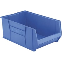 Akro-Mils Storage Bin; Polypropylene; Blue; 29 in. L X 18-3/8 in. W X 12 in. H