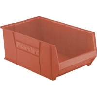 Akro-Mils Storage Bin; Polypropylene; Red; 29 in. L X 18-3/8 in. W X 12 in. H