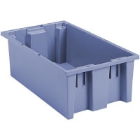 Akro-Mils Tote, High Density Polyethylene, Blue, 18, 11 in., 9 in.