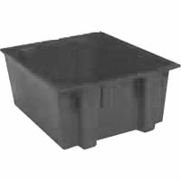 Akro-Mils Tote, High Density Polyethylene, Gray, 23-1/2, 19-1/2 in., 10 in.