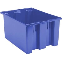 Akro-Mils Tote, High Density Polyethylene, Blue, 23-1/2, 19-1/2 in., 13 in.