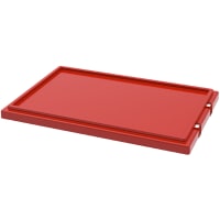 Akro-Mils Tote Lid, Polyethylene, Red, 35240 Totes