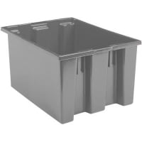 Akro-Mils Tote Lid, Polyethylene, Gray, 35300 Totes