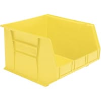 Akro-Mils Storage Bin, Polypropylene, Yellow, 18 in. L X 16-1/2 in. W X 11 in. H