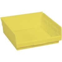 Akro-Mils Storage Bin; Polypropylene; Yellow; 11-5/8 in. L X 11-1/8 in. W X 4 in. H