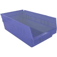 Akro-Mils Storage Bin; Polypropylene; Blue; 11-5/8 in. L X 6-5/8 in. W X 4 in. H