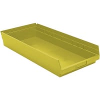 Akro-Mils Storage Bin; Polypropylene; Yellow; 23-5/8 in. L X 11-1/8 in. W X 4 in. H