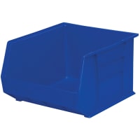 Akro-Mils Storage Bin; Polypropylene; Blue; 18 in. L X 16-1/2 in. W X 11 in. H