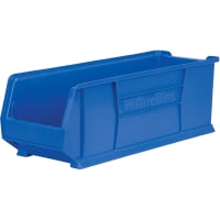 Akro-Mils Storage Bin; Polypropylene; Blue; 29-7/8 in. L X 11 in. W X 10 in. H