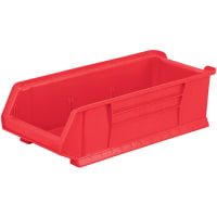 Akro-Mils Storage Bin; Polypropylene; Red; 23-7/8 in. L X 11 in. W X 7 in. H