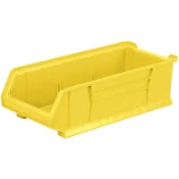 Akro-Mils Storage Bin; Polypropylene; Yellow; 23-7/8 in. L X 11 in. W X 7 in. H