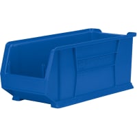 Akro-Mils Storage Bin; Polypropylene; Blue; 23-7/8 in. L X11 in. W X 10 in. H