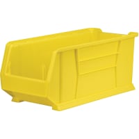 Akro-Mils Storage Bin; Polypropylene; Yellow; 23-7/8 in. L X 11 in. W X 10 in. H